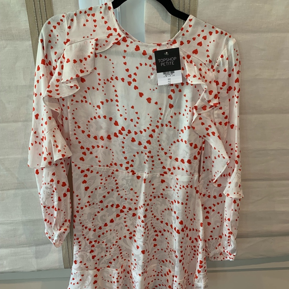 Brand new with tags TOPSHOP heart print dress